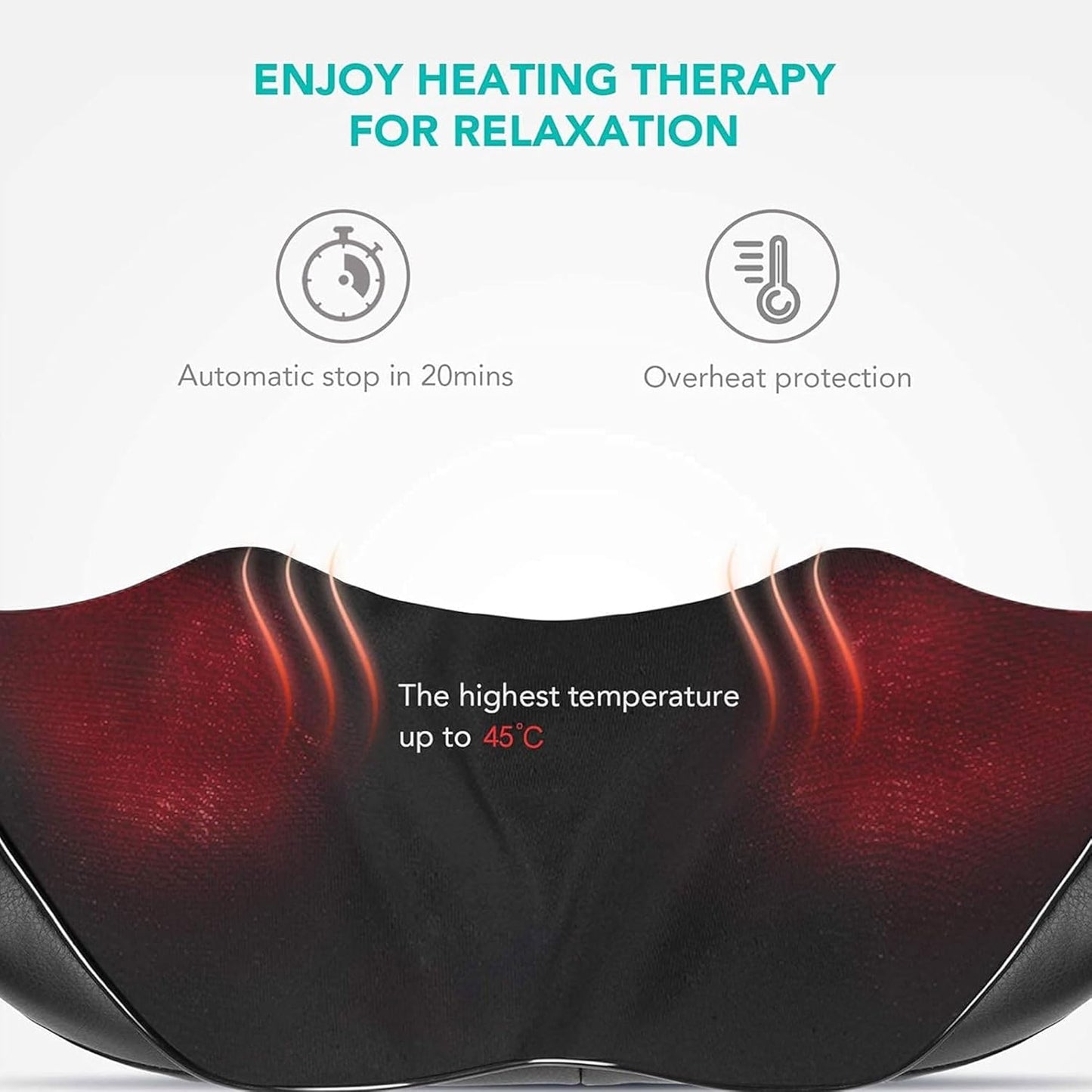U-Shaped Shoulder and Neck Massager with Heat and Vibration