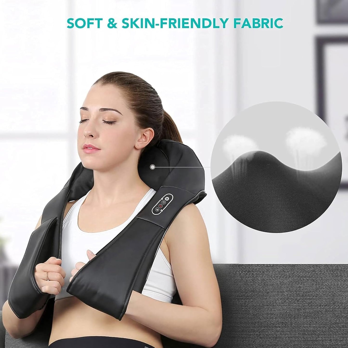 U-Shaped Shoulder and Neck Massager with Heat and Vibration