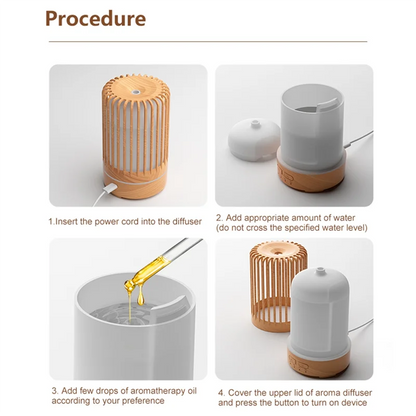 Aroma Diffuser for Essential Oils with Cool Mist and LED Light