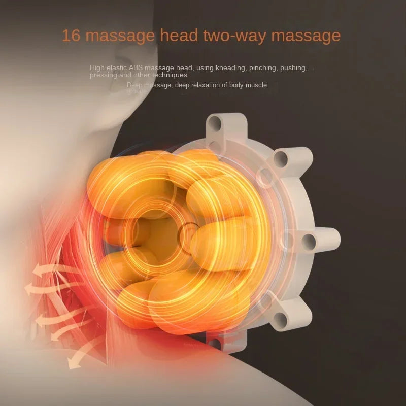 Electric Shoulder and Neck Massager with Kneading and Heat