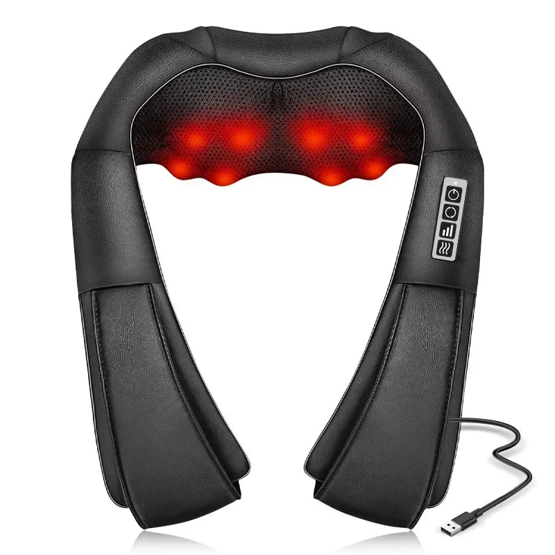 Electric Shoulder and Neck Massager with Kneading and Heat