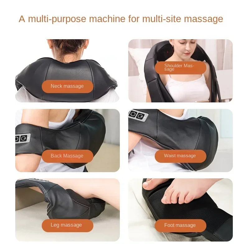 Electric Shoulder and Neck Massager with Kneading and Heat